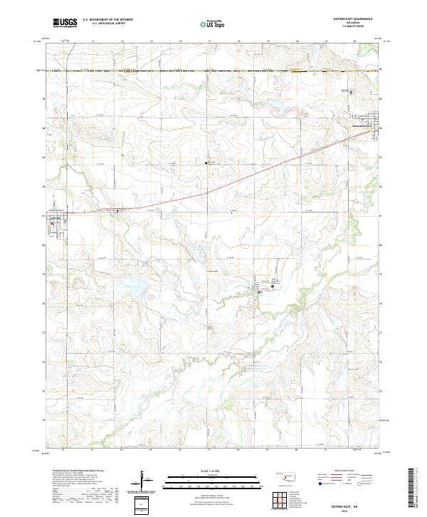 US Topo 7.5-minute map for Gotebo East OK