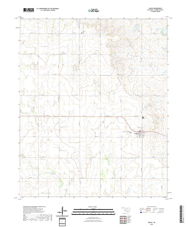 US Topo 7.5-minute map for Gould OK