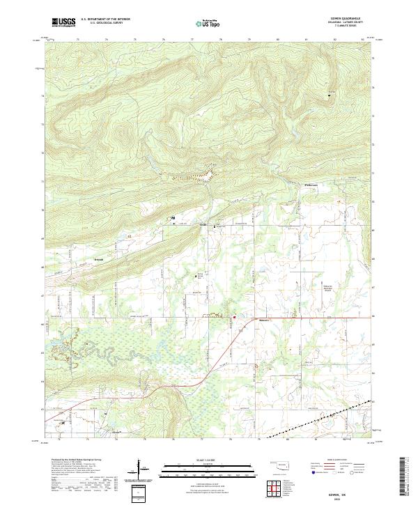 US Topo 7.5-minute map for Gowen OK