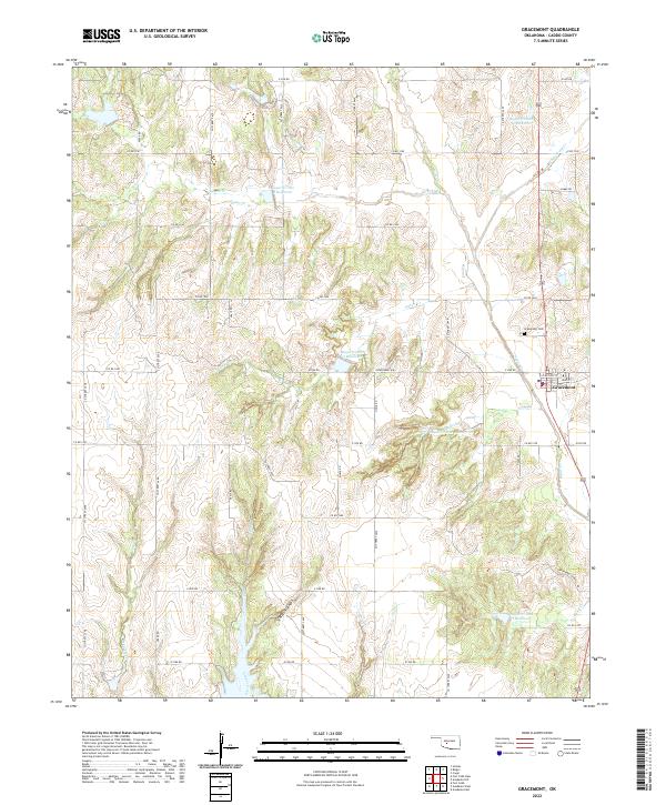 US Topo 7.5-minute map for Gracemont OK