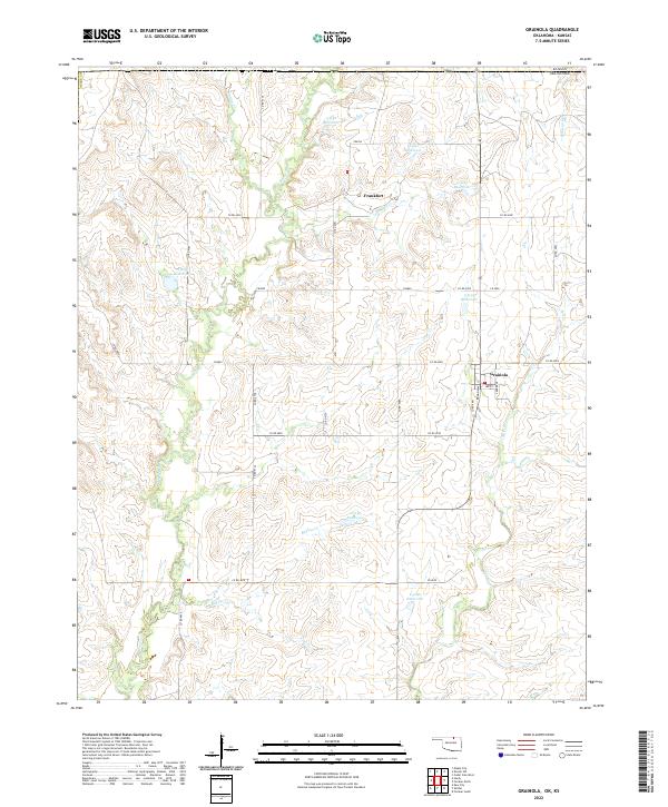 US Topo 7.5-minute map for Grainola OKKS