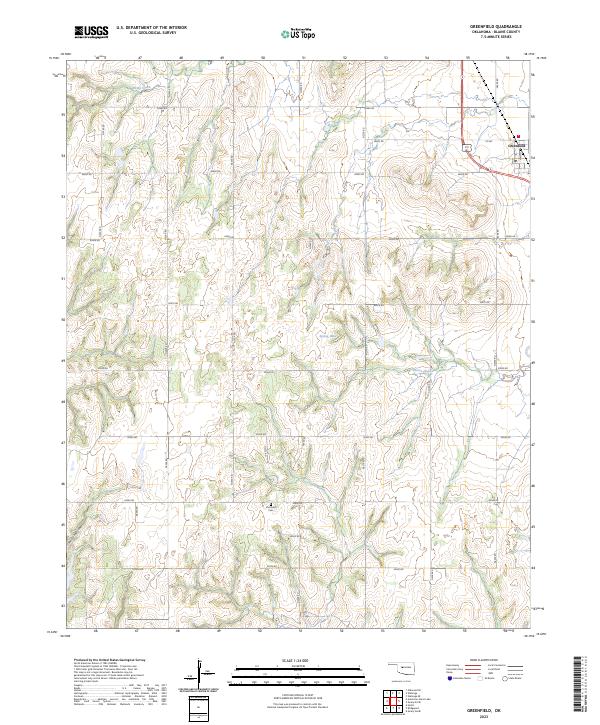 US Topo 7.5-minute map for Greenfield OK