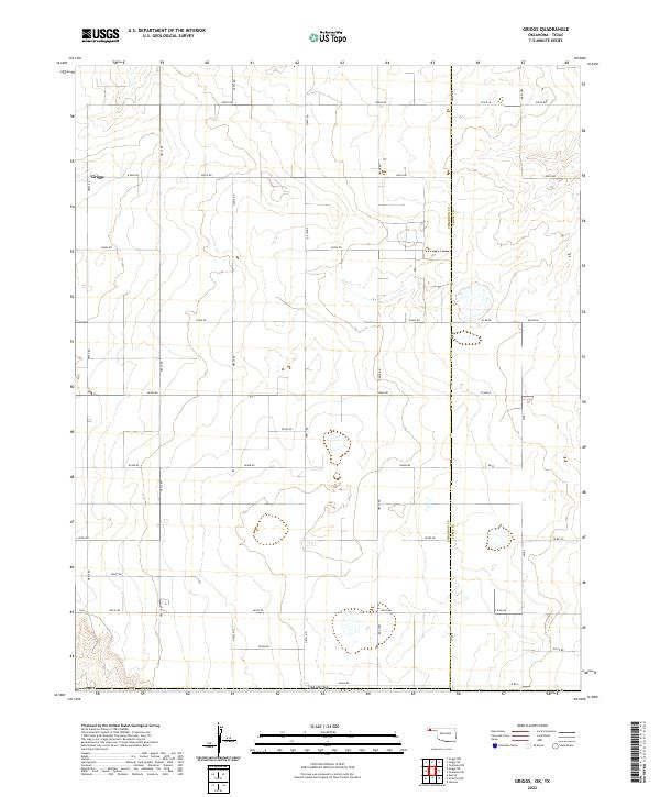 US Topo 7.5-minute map for Griggs OKTX