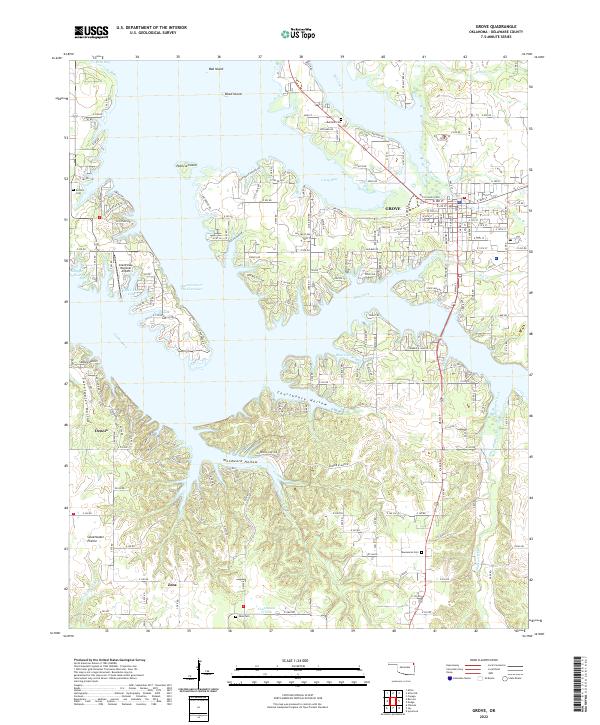 US Topo 7.5-minute map for Grove OK