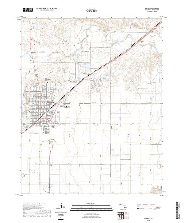 US Topo 7.5-minute map for Guymon OK