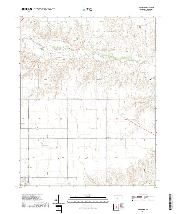 US Topo 7.5-minute map for Guymon NE OK