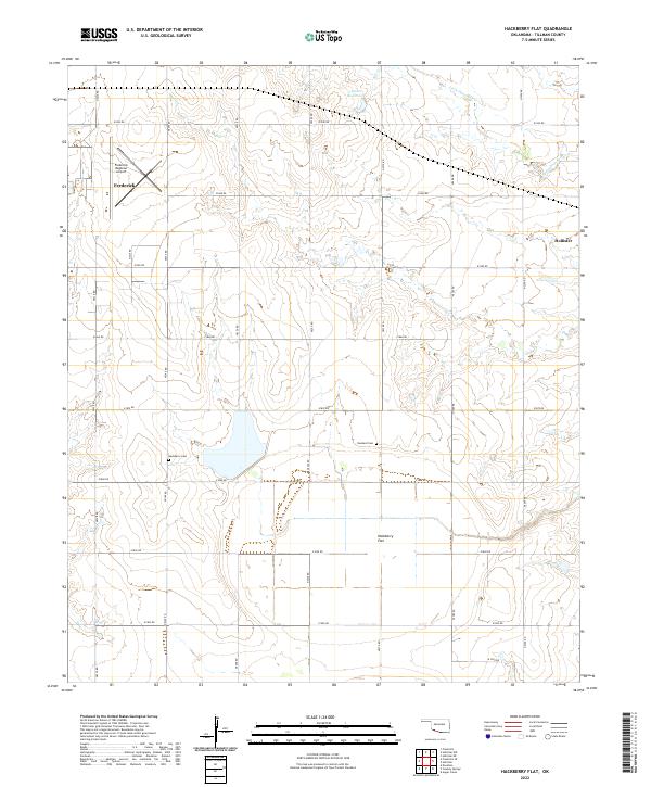 US Topo 7.5-minute map for Hackberry Flat OK