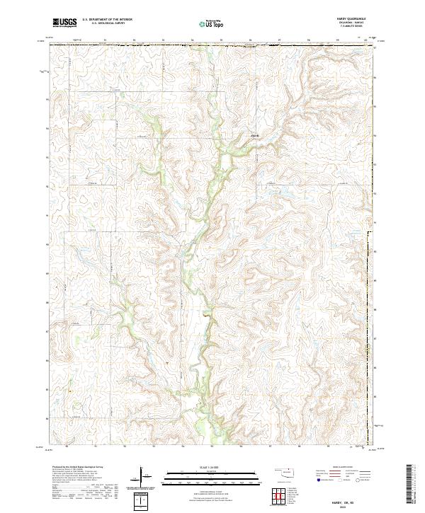 US Topo 7.5-minute map for Hardy OKKS