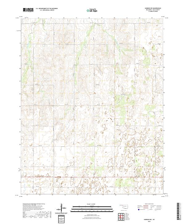 US Topo 7.5-minute map for Harmon NW OK