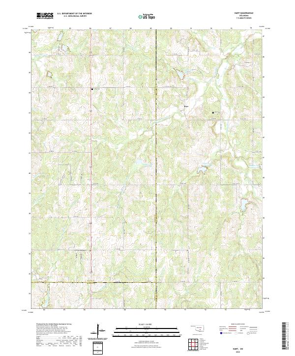 US Topo 7.5-minute map for Hart OK