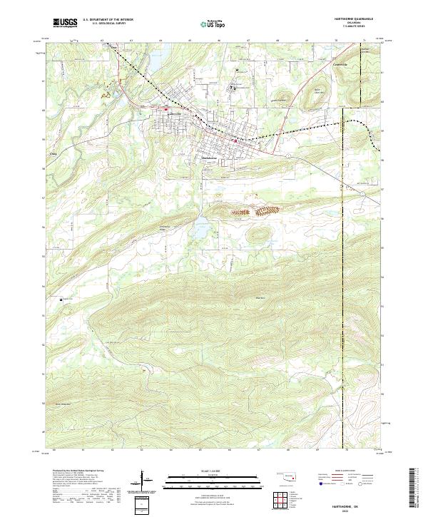 US Topo 7.5-minute map for Hartshorne OK