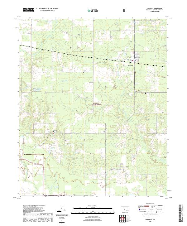 US Topo 7.5-minute map for Haworth OK