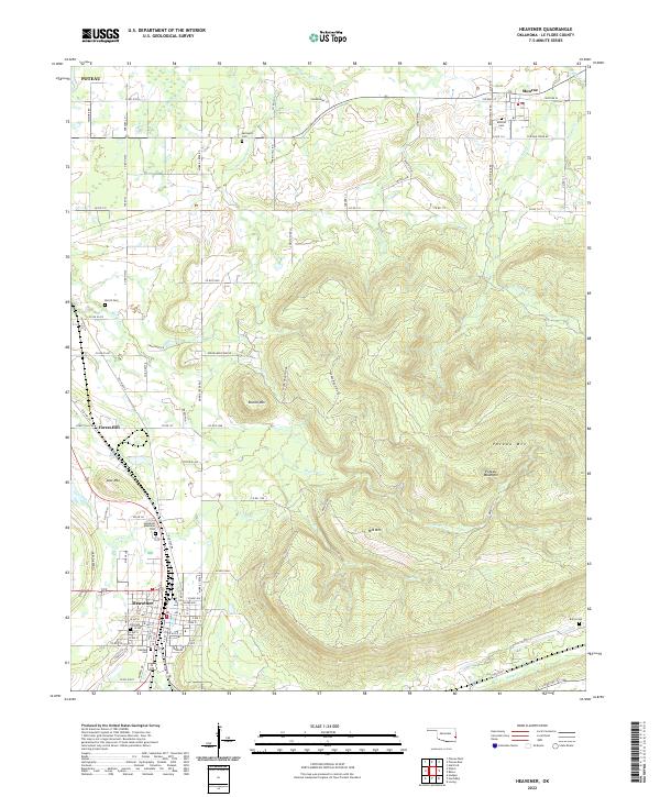 US Topo 7.5-minute map for Heavener OK