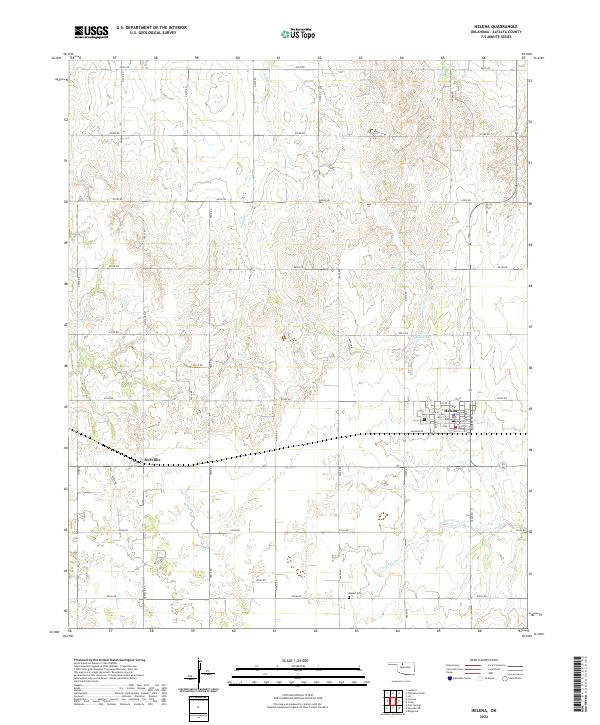 US Topo 7.5-minute map for Helena OK