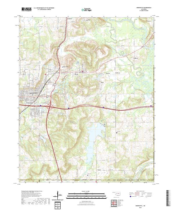 US Topo 7.5-minute map for Henryetta OK