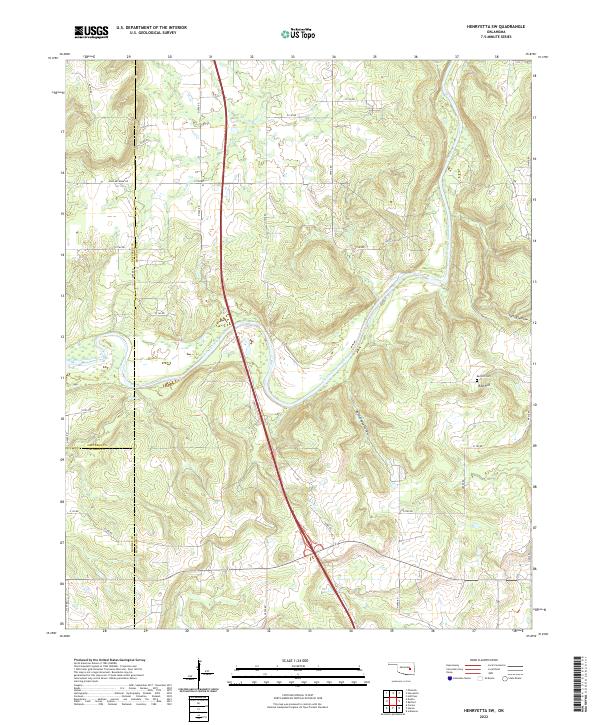 US Topo 7.5-minute map for Henryetta SW OK