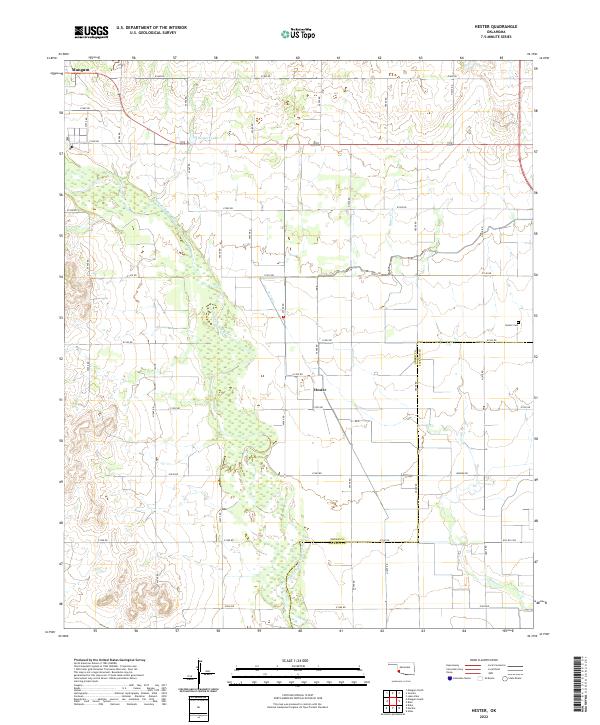 US Topo 7.5-minute map for Hester OK