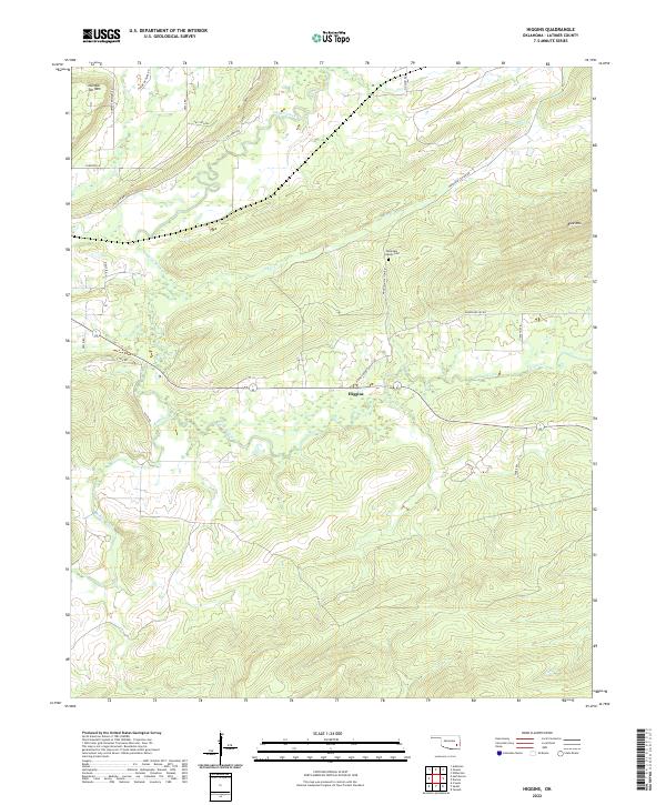 US Topo 7.5-minute map for Higgins OK