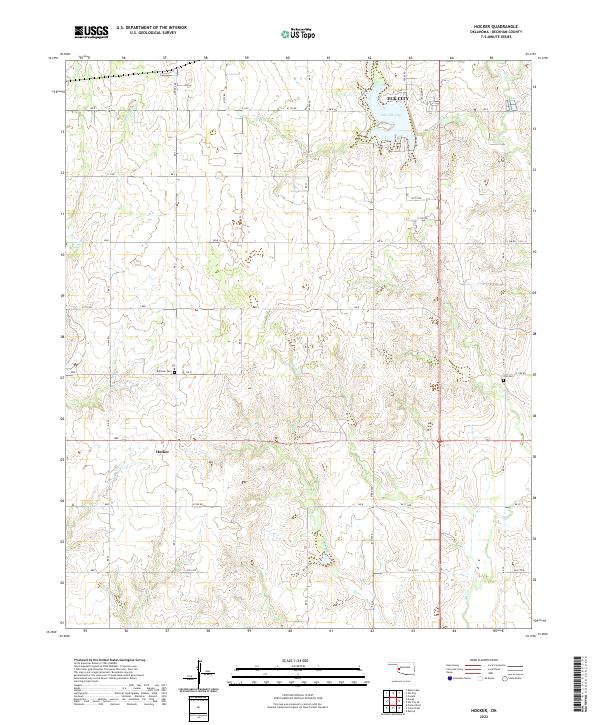 US Topo 7.5-minute map for Hocker OK