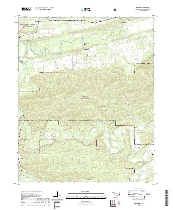 US Topo 7.5-minute map for Hontubby OK