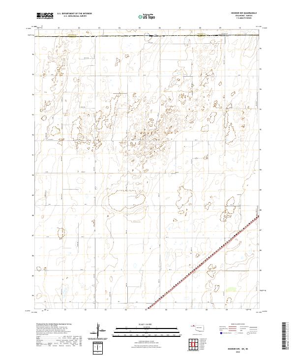 US Topo 7.5-minute map for Hooker NW OKKS