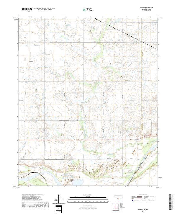 US Topo 7.5-minute map for Hooper OKTX