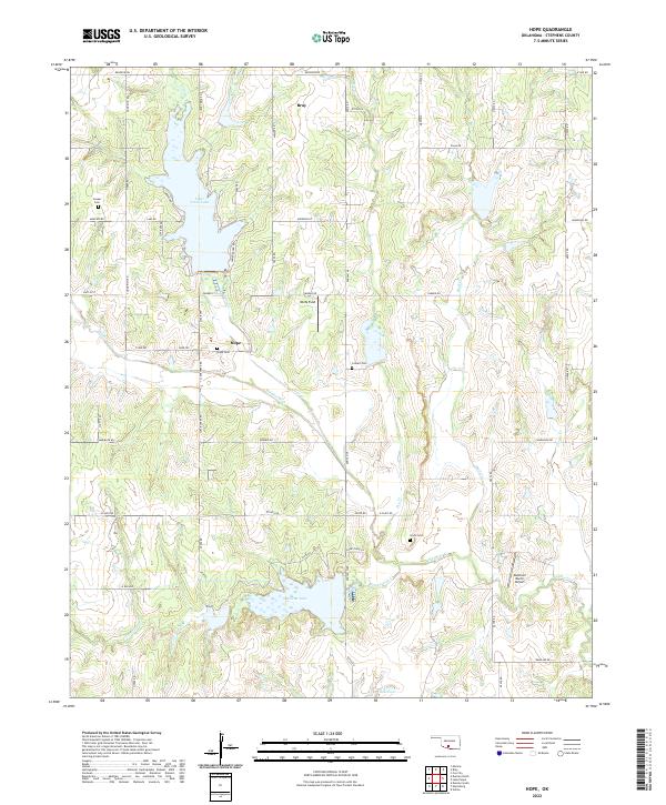 US Topo 7.5-minute map for Hope OK