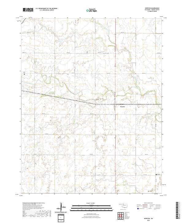 US Topo 7.5-minute map for Hopeton OK