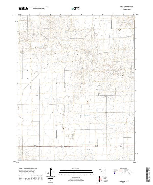 US Topo 7.5-minute map for Hough SW OK