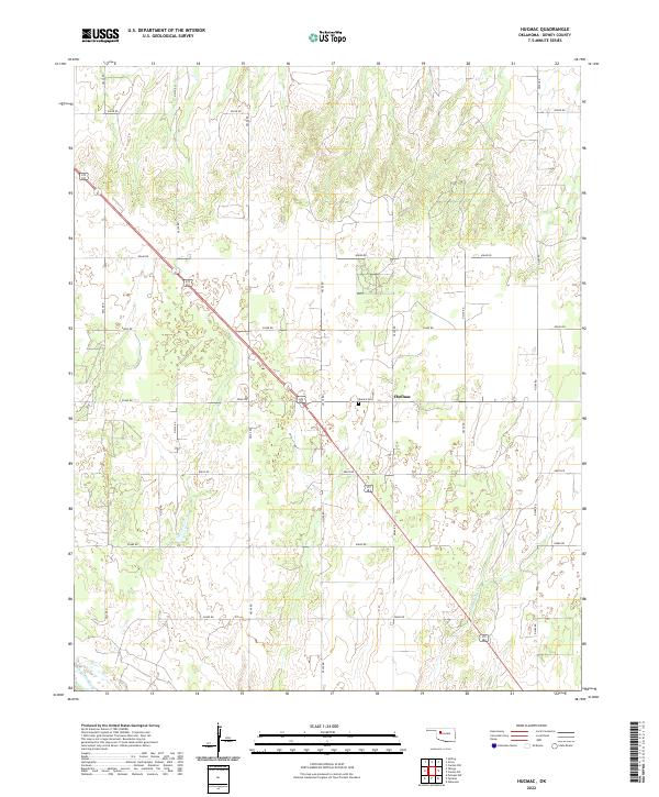 US Topo 7.5-minute map for Hucmac OK