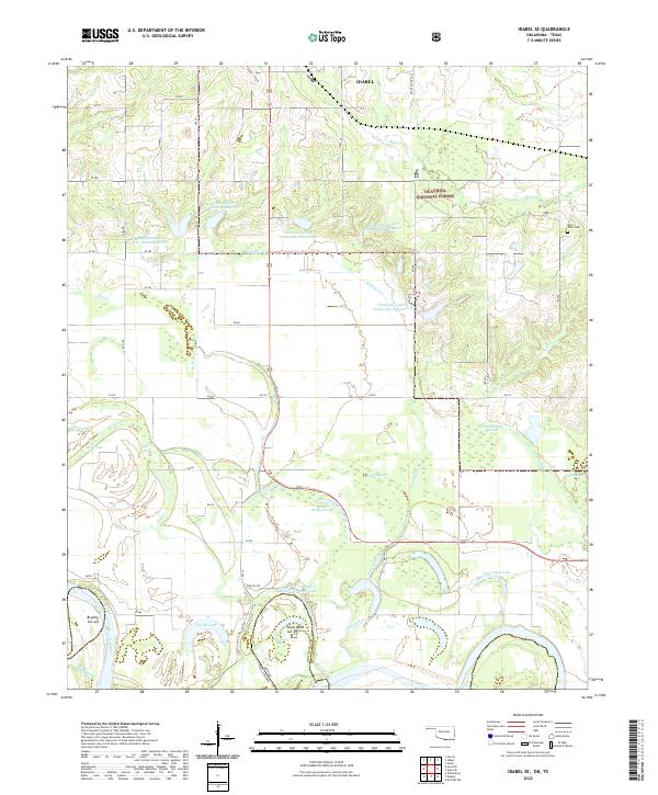 US Topo 7.5-minute map for Idabel SE OKTX