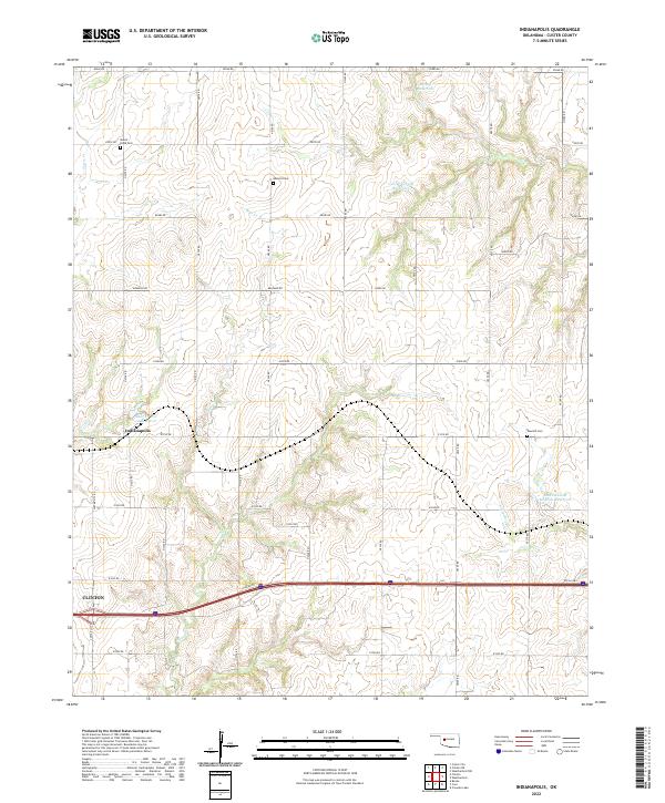 US Topo 7.5-minute map for Indianapolis OK