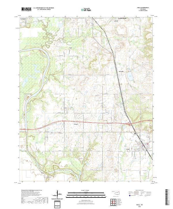 US Topo 7.5-minute map for Inola OK