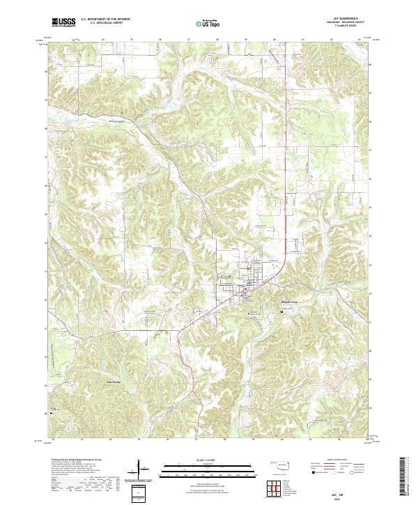 US Topo 7.5-minute map for Jay OK