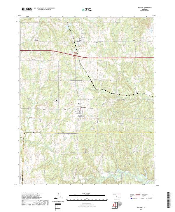 US Topo 7.5-minute map for Jennings OK