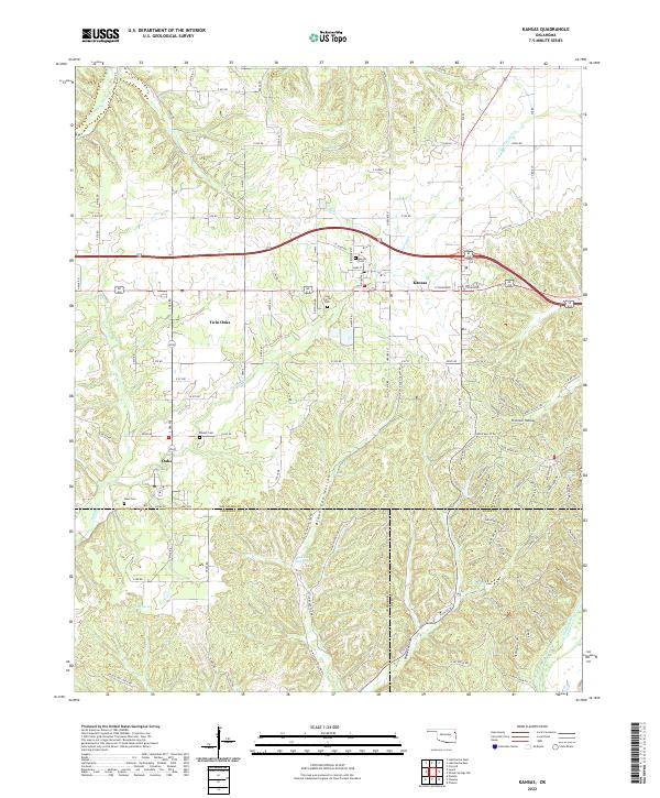 US Topo 7.5-minute map for Kansas OK