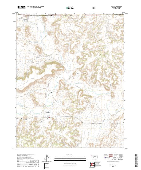 US Topo 7.5-minute map for Kenton OKCO