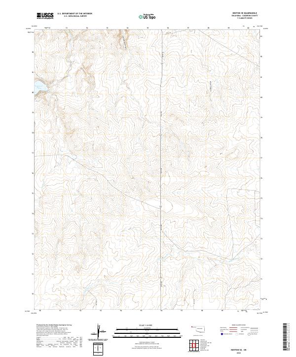 US Topo 7.5-minute map for Kenton SE OK