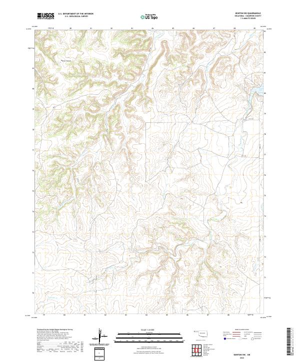 US Topo 7.5-minute map for Kenton SW OK