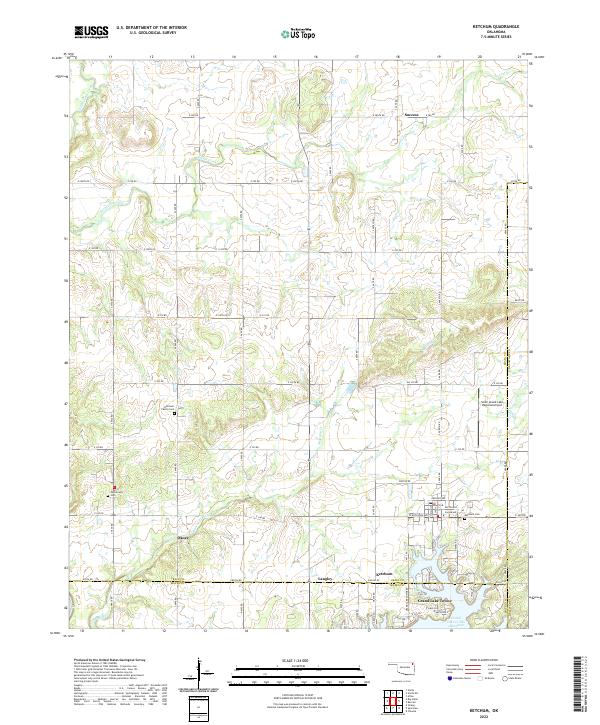 US Topo 7.5-minute map for Ketchum OK