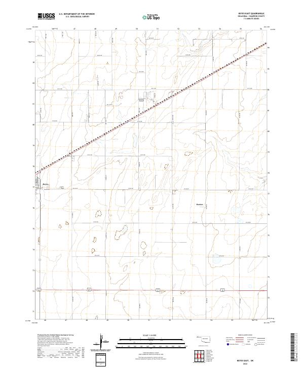 US Topo 7.5-minute map for Keyes East OK