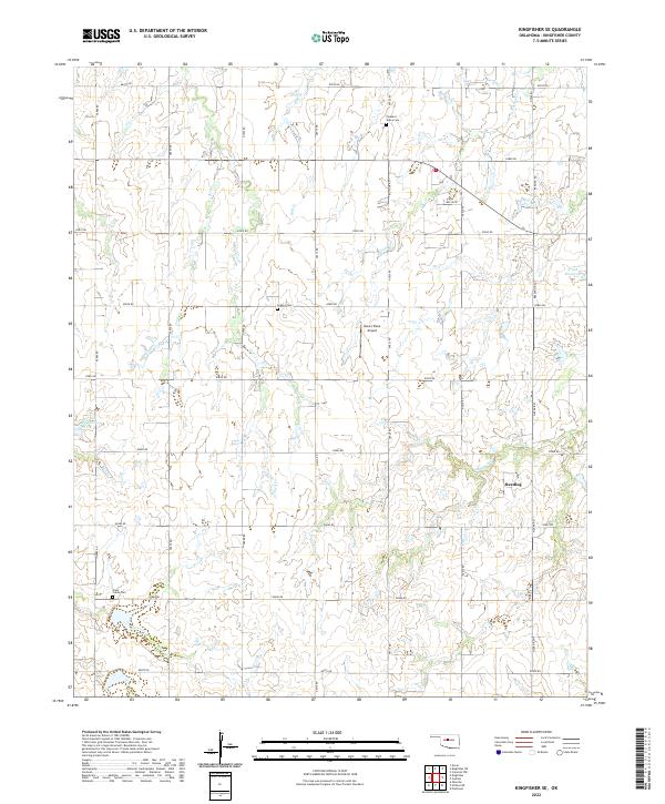 US Topo 7.5-minute map for Kingfisher SE OK