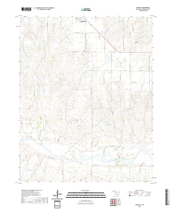 US Topo 7.5-minute map for Knowles OK