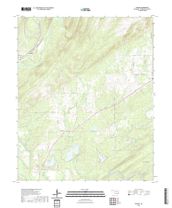 US Topo 7.5-minute map for Kosoma OK