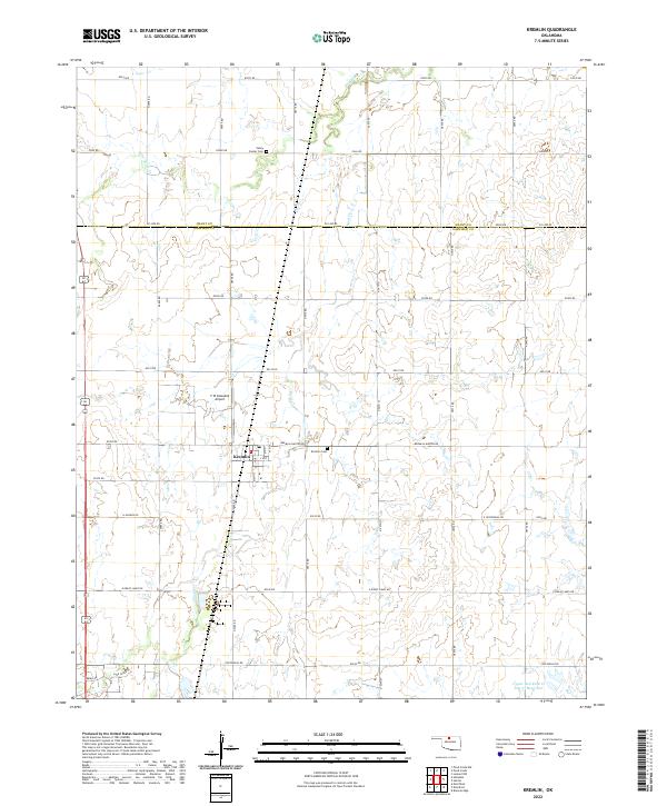 US Topo 7.5-minute map for Kremlin OK