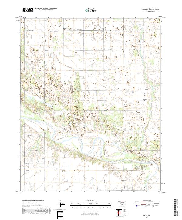 US Topo 7.5-minute map for Lacey OK