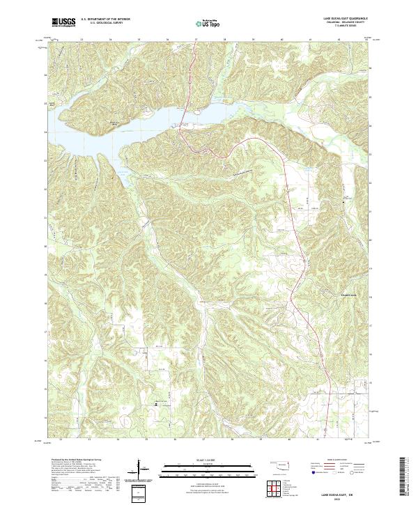 US Topo 7.5-minute map for Lake Eucha East OK