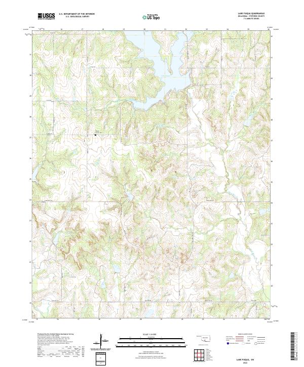 US Topo 7.5-minute map for Lake Fuqua OK