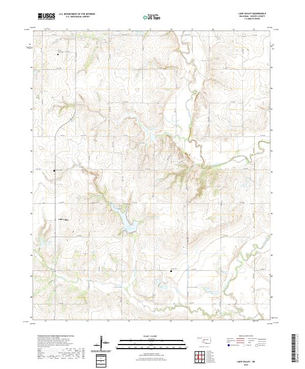 US Topo 7.5-minute map for Lake Valley OK