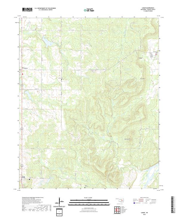 US Topo 7.5-minute map for Lamar OK